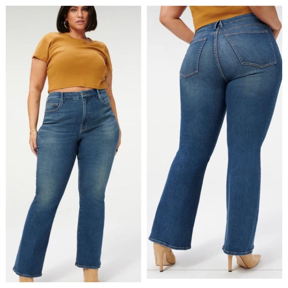 GOOD AMERICAN GOOD CLASSIC SLIM BOOTCUT sz 18 high rise